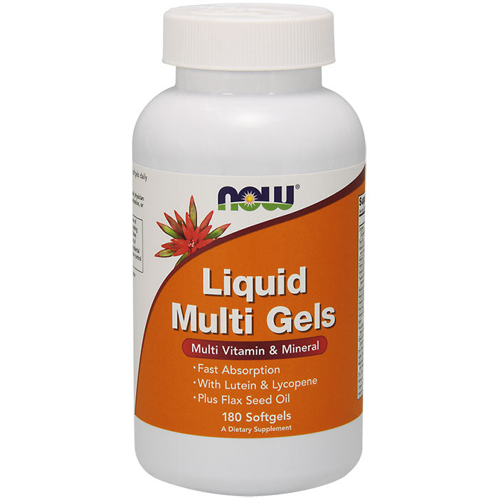 Liquid Multi Gels, Multi Vitamin & Mineral, 180 Softgels, NOW Foods