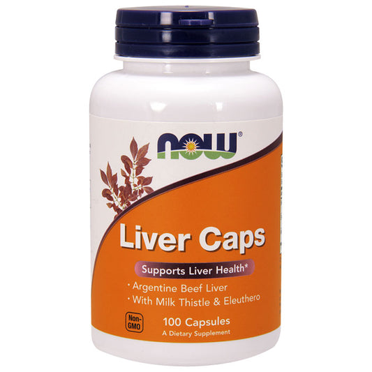 Liver Caps, Liver Extract with Eleuthero & Milk Thistle, 100 Capsules, NOW Foods