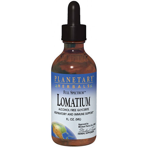 Lomatium Glycerite Liquid Full Spectrum, Alcohol Free, 8 oz, Planetary Herbals