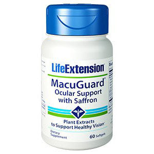 MacuGuard Ocular Support with Saffron, 60 Softgels, Life Extension