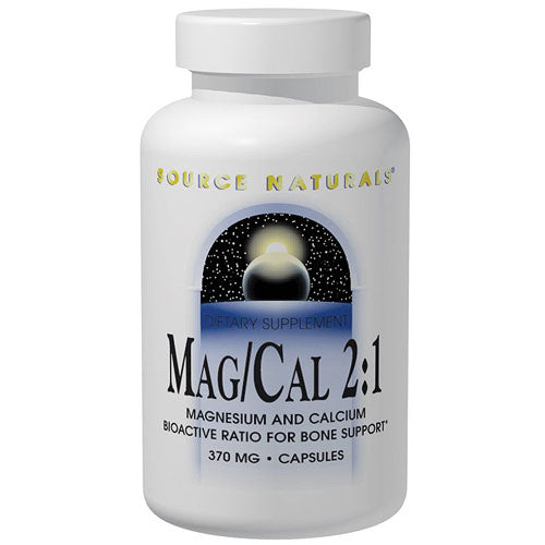 Mag/Cal 2:1 370 mg, 180 Capsules, Source Naturals