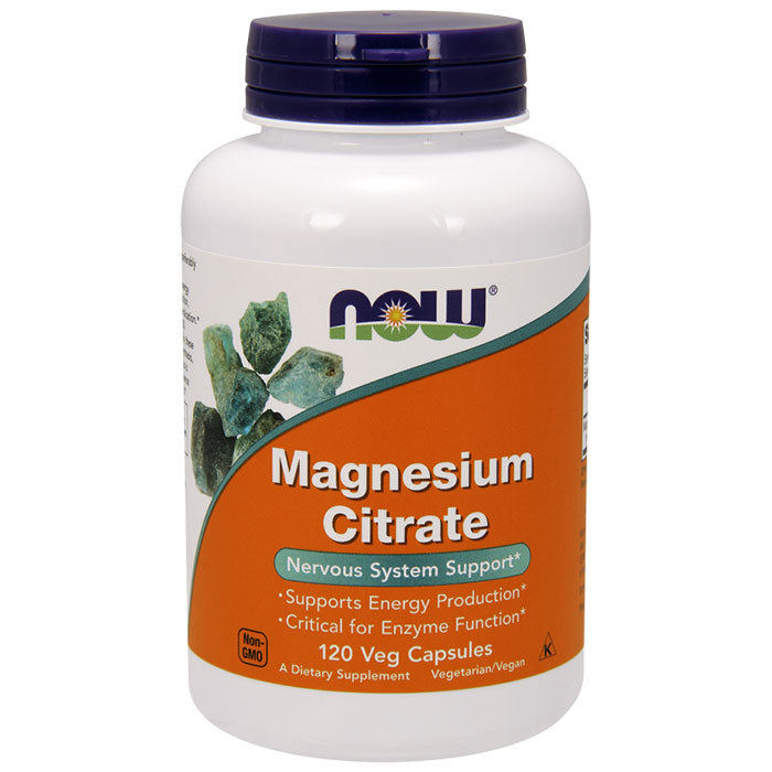 Magnesium Citrate Vegetarian Caps, 120 Vcaps, NOW Foods