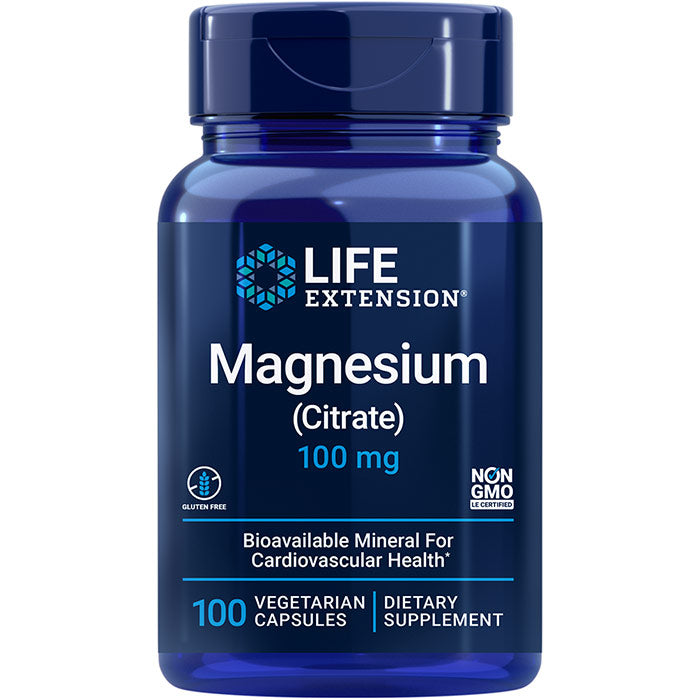 Magnesium (Citrate) 100 mg, 100 Vegetarian Capsules, Life Extension