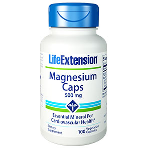 Magnesium Caps 500 mg, 100 Vegetarian Capsules, Life Extension