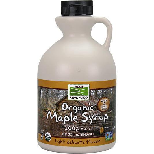 Organic Maple Syrup, Grade A Amber Color, 32 oz, NOW Foods