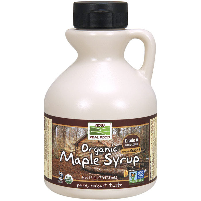 Organic Maple Syrup, Grade A Dark Color, 32 oz, NOW Foods