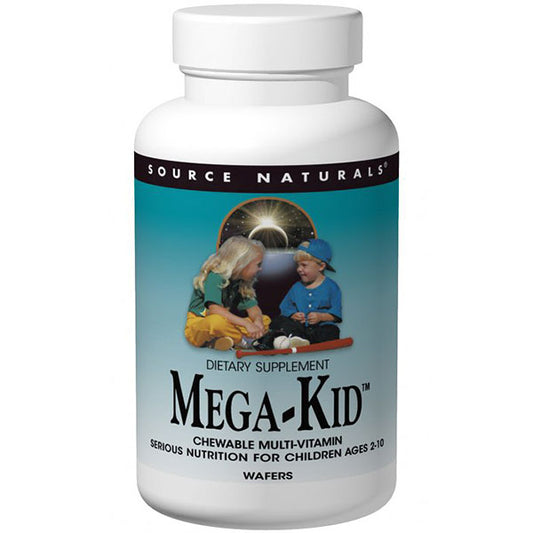 Mega-Kid Chewable Multivitamin, Value Size, 120 Wafers, Source Naturals