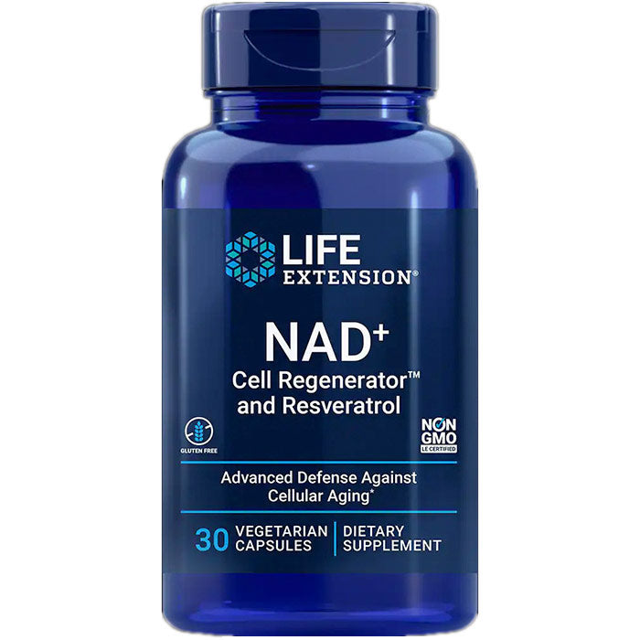 NAD+ Cell Regenerator and Resveratrol, 30 Vegetarian Capsules, Life Extension