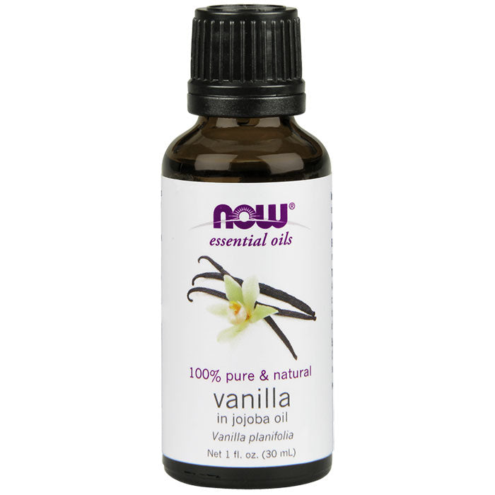 Vanilla Oil 100% Natural (In Jojoba Oil), 1 oz, NOW Foods