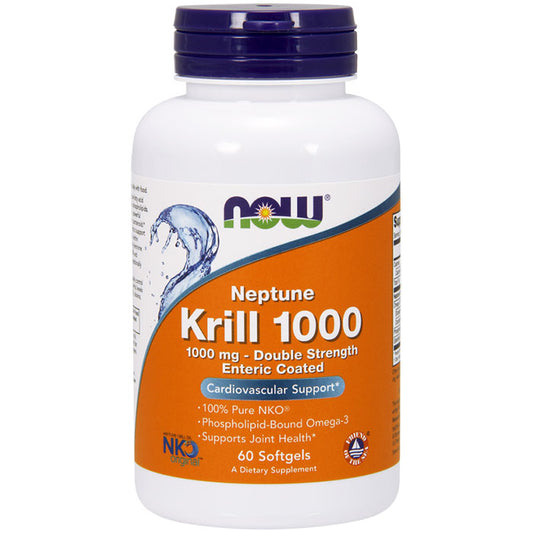 Neptune Krill 1000, Pure NKO, Value Size, 120 Softgels, NOW Foods