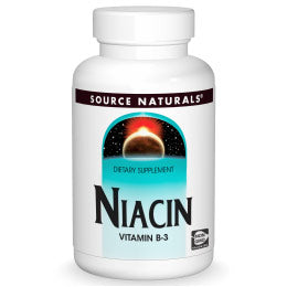 Niacin Vitamin B-3 100 mg, 250 Tablets, Source Naturals