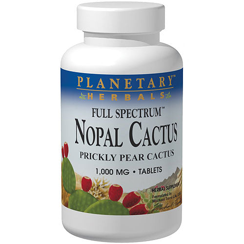 Nopal Cactus Full Spectrum, Prickly Pear Cactus, 120 Tablets, Planetary Herbals