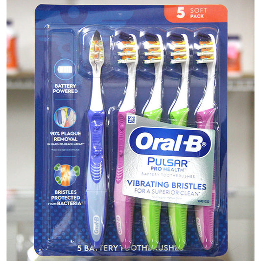 Oral-B Pulsar Pro-Health Battery Powered Toothbrush, 5 Pack