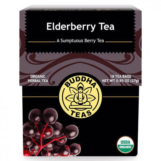 Organic Elderberry Tea, 18 Tea Bags, Buddha Teas
