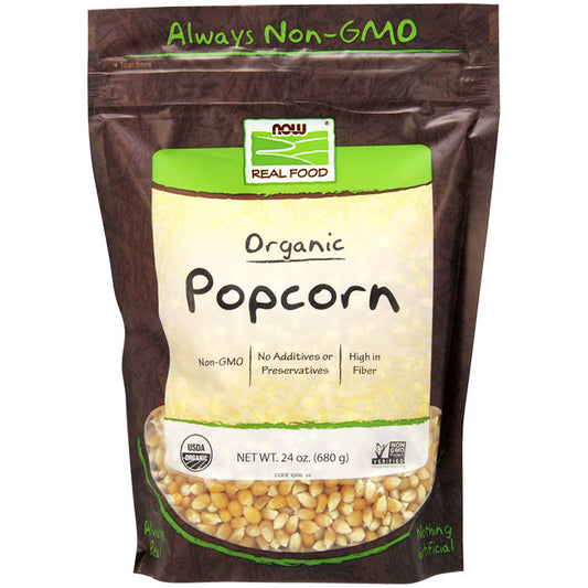 Organic Popcorn, Non-GMO, 24 oz, NOW Foods