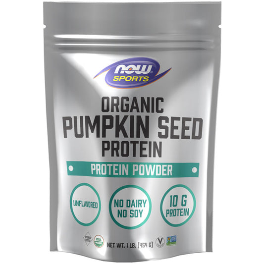 Organic Pumpkin Seed Protein Powder, Unflavored, 1 lb (454 g), NOW Foods