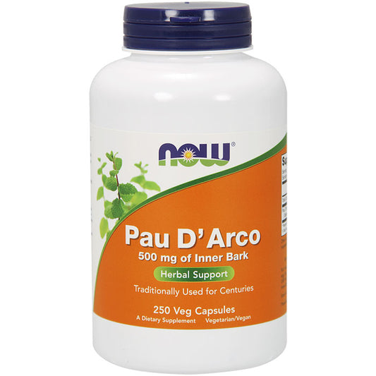 Pau D'Arco 500 mg, Value Size, 250 Vegetarian Capsules, NOW Foods