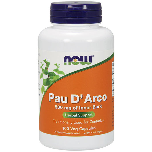 Pau D'Arco 500 mg of Inner Bark, 100 Vegetarian Capsules, NOW Foods