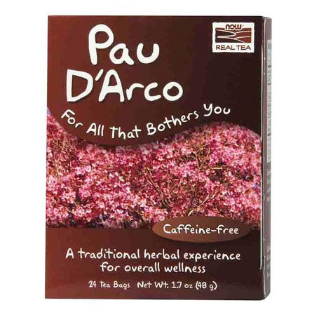Pau D'Arco Tea, Caffeine Free, 24 Tea Bags, NOW Foods