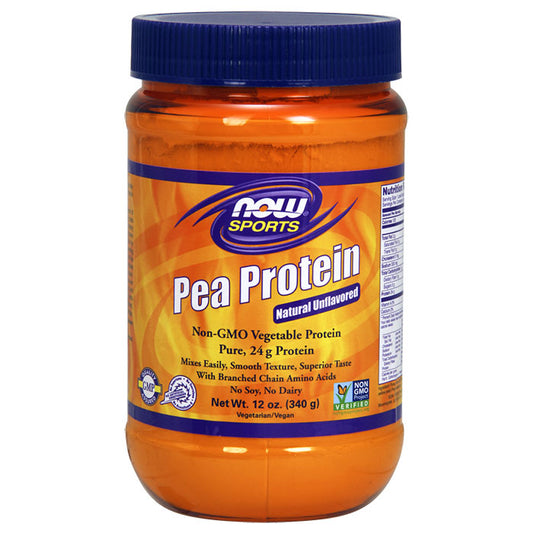Pea Protein Natural Unflavored, 12 oz, NOW Foods