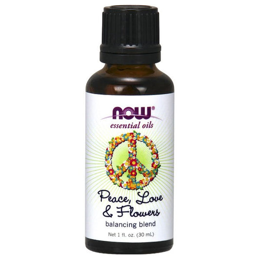 Peace, Love & Flowers Essential Oil Balancing Blend, 1 oz, NOW Foods