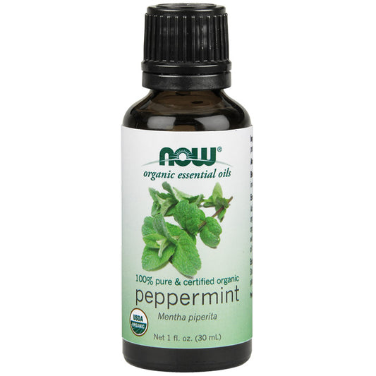 Peppermint Oil, Organic Essential Oil 1 oz, NOW Foods
