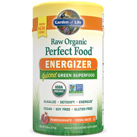 Raw Organic Perfect Food Energizer, Juiced Green Superfood Powder, 9.73 oz (276 g), Garden of Life