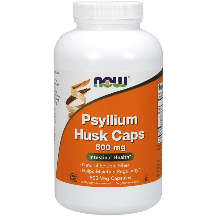 Psyllium Husk Caps 500 mg, Value Size, 500 Veg Capsules, NOW Foods