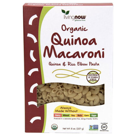 Quinoa Macaroni Organic, Gluten-Free Elbow Pasta, 8 oz, NOW Foods