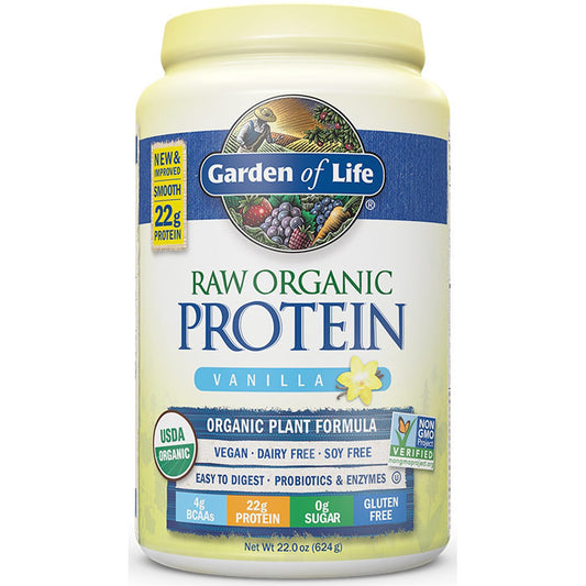 Raw Organic Protein Powder - Vanilla, 22 oz (624 g), Garden of Life