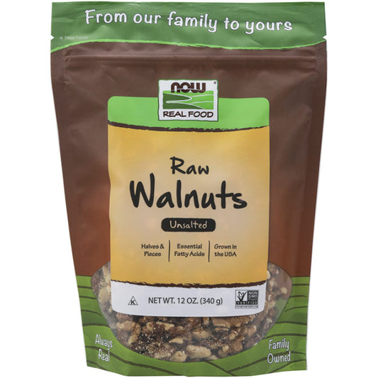 Raw & Unsalted Walnuts, 12 oz (340 g), NOW Foods