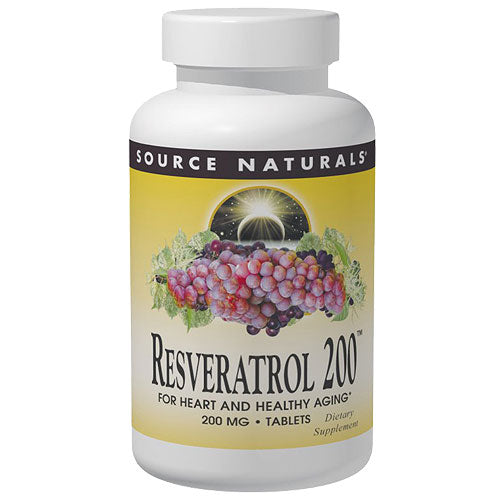 Resveratrol 200 mg, 30 Tablets, Source Naturals | vitaspringsunday.com ...