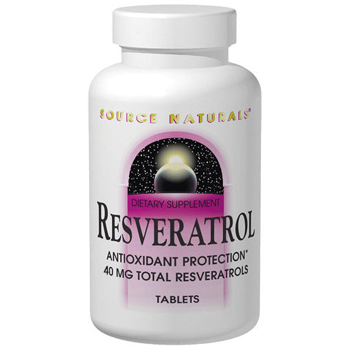 Resveratrol 40mg Classic Label, 30 Tablets, Source Naturals