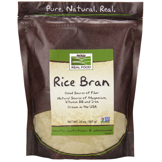 Rice Bran, 20 oz, NOW Foods
