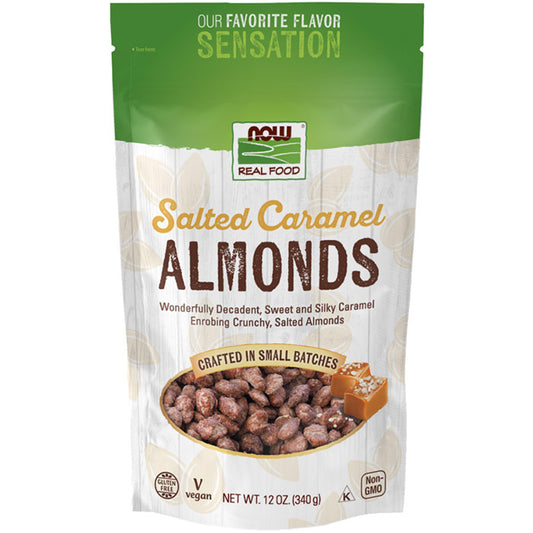 Salted Caramel Almonds, 12 oz (340 g), NOW Foods
