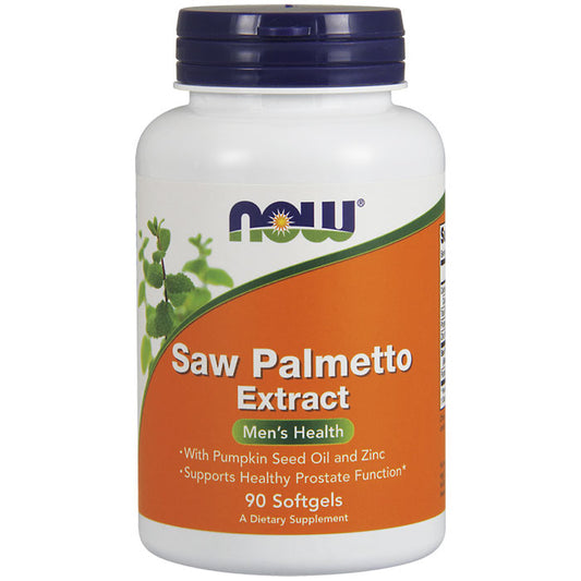 Saw Palmetto Extract 80 mg, With Pumpkin Seed Oil & Zinc, 90 Softgels, NOW Foods