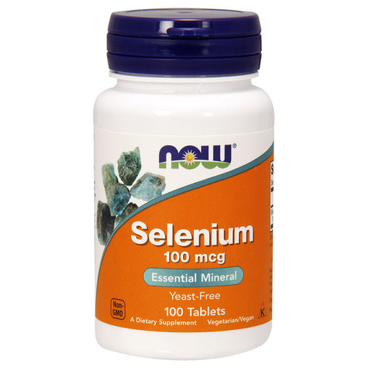 Selenium 100 mcg Yeast Free, 100 Tablets, NOW Foods