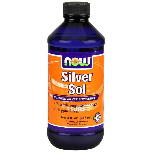 Silver Sol Liquid, 10 ppm, 8 oz, NOW Foods