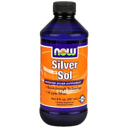 Silver Sol Liquid, 10 ppm, 8 oz, NOW Foods