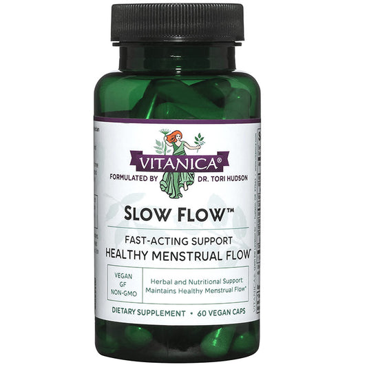 Slow Flow, Menstrual Flow Support, 60 Vegetarian Capsules, Vitanica