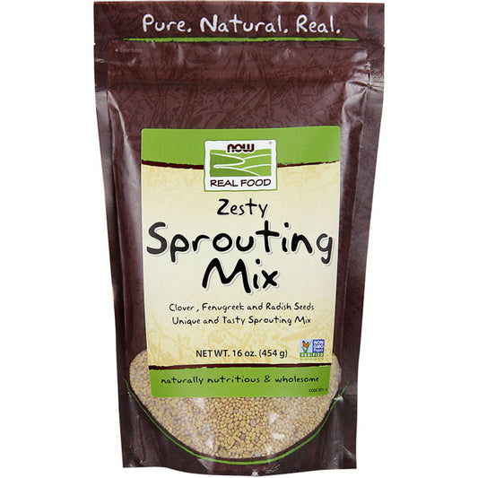 Zesty Sprouting Mix (Clover, Fenugreek & Radish Seeds), 1 lb, NOW Foods