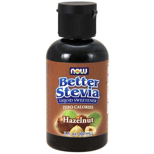 Better Stevia Liquid Sweetener - Hazelnut Flavor, 2 oz, NOW Foods