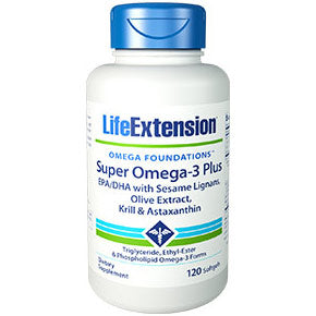 Omega Foundations Super Omega-3 Plus, 120 Softgels, Life Extension