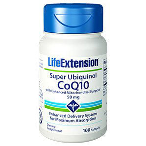 Super Ubiquinol CoQ10 50 mg Enhanced, 100 Softgels, Life Extension