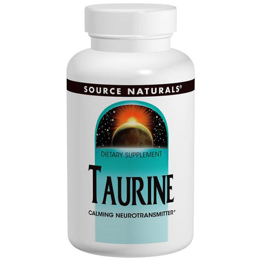 Taurine 1000 mg Caps, 120 Capsules, Source Naturals
