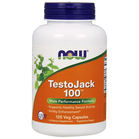 TestoJack 100 (Testo Jack 100), 120 Vcaps, NOW Foods