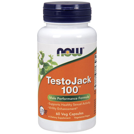 TestoJack 100, Testo Jack Male Performance Formula, 60 Vcaps, NOW Foods