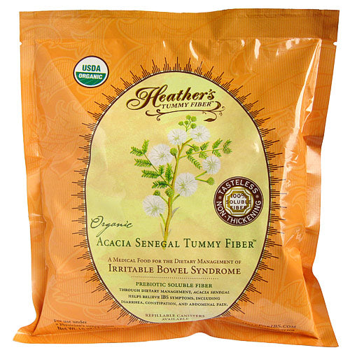 Heather's Tummy Fiber, Organic Acacia Senegal Powder (Bulk Pouch), 16 oz, Heather's Tummy Care