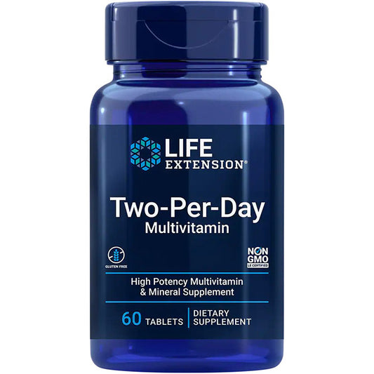 Two-Per-Day Multivitamin, High Potency Multivitamin & Mineral Supplement, 60 Tablets, Life Extension