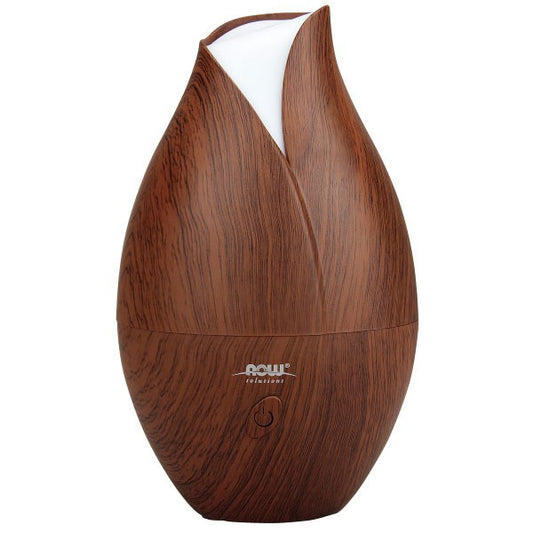 Aromatherapy Diffuser - Ultrasonic Faux Wood Essential Oil Diffuser, NOW Foods